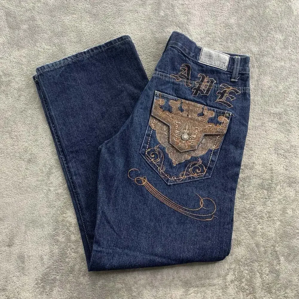 Vintage Red Ape Jeans Mens 34x31” Blue Baggy Skater Denim Y2K Streetwear Hip Hop